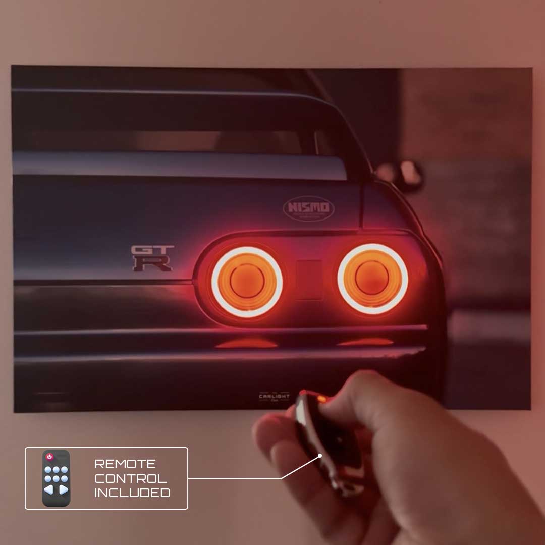 Poster NÉON Audi R8 GT3 (LED blanche) - Première Edition